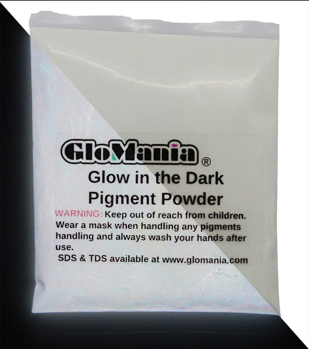 Glow in The Dark Neutral Invisible Strontium Aluminate Glow in The Dark Fluorescent Pigment Powder (White glows WHITE 8oz)