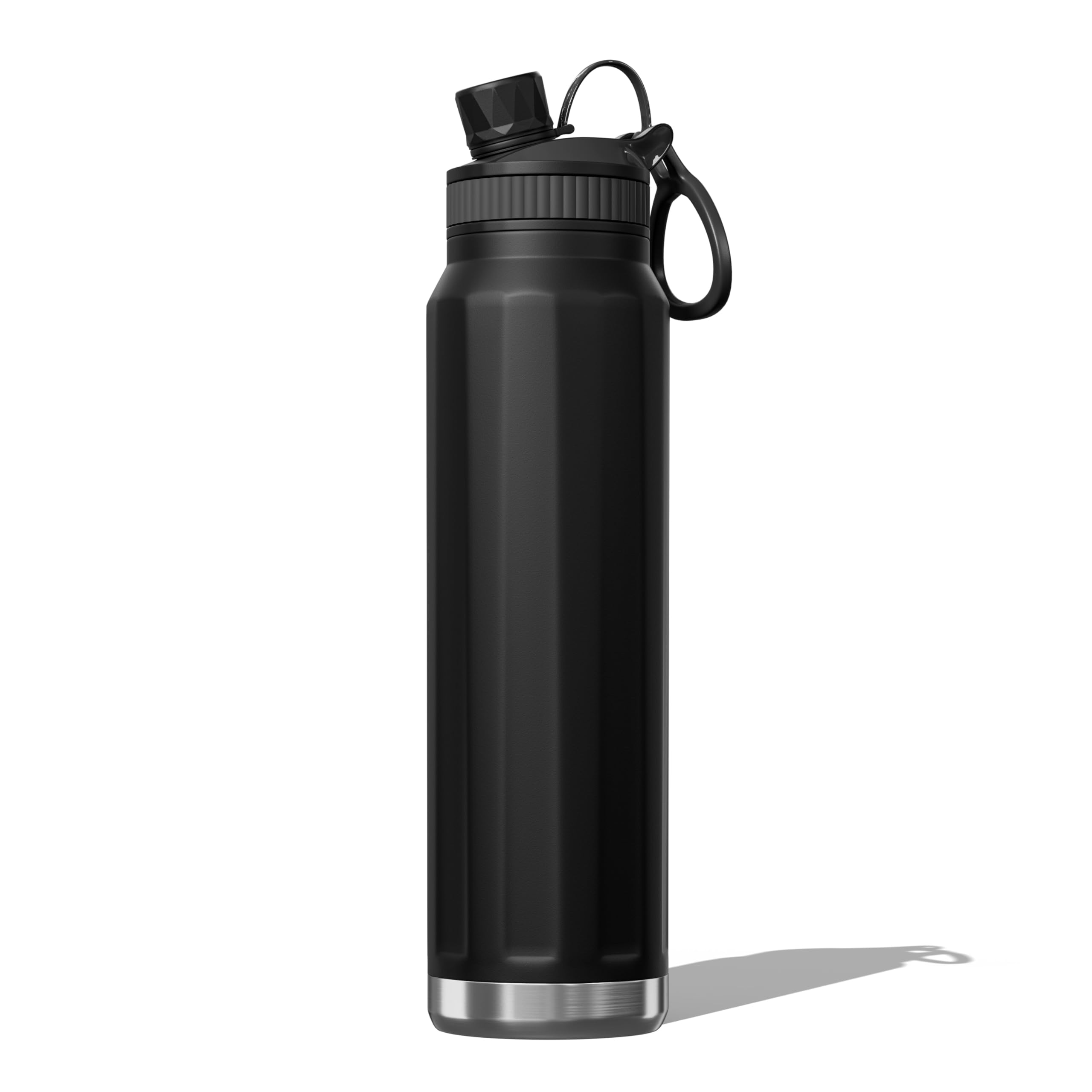 Proarea 27oz Tumbler with Handle and Straw Lid Insulated Stainless Steel Water Bottle with Straw for Sports and Travel, Sports Water Cup Flask for Men, Women & Kids (Black)