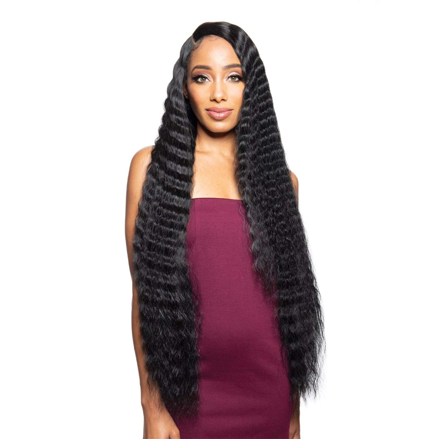 Zury Sis Beyond Synthetic Hair Laced Front Wig - BYD LACE H CRIMP 34 (1B Off Black)