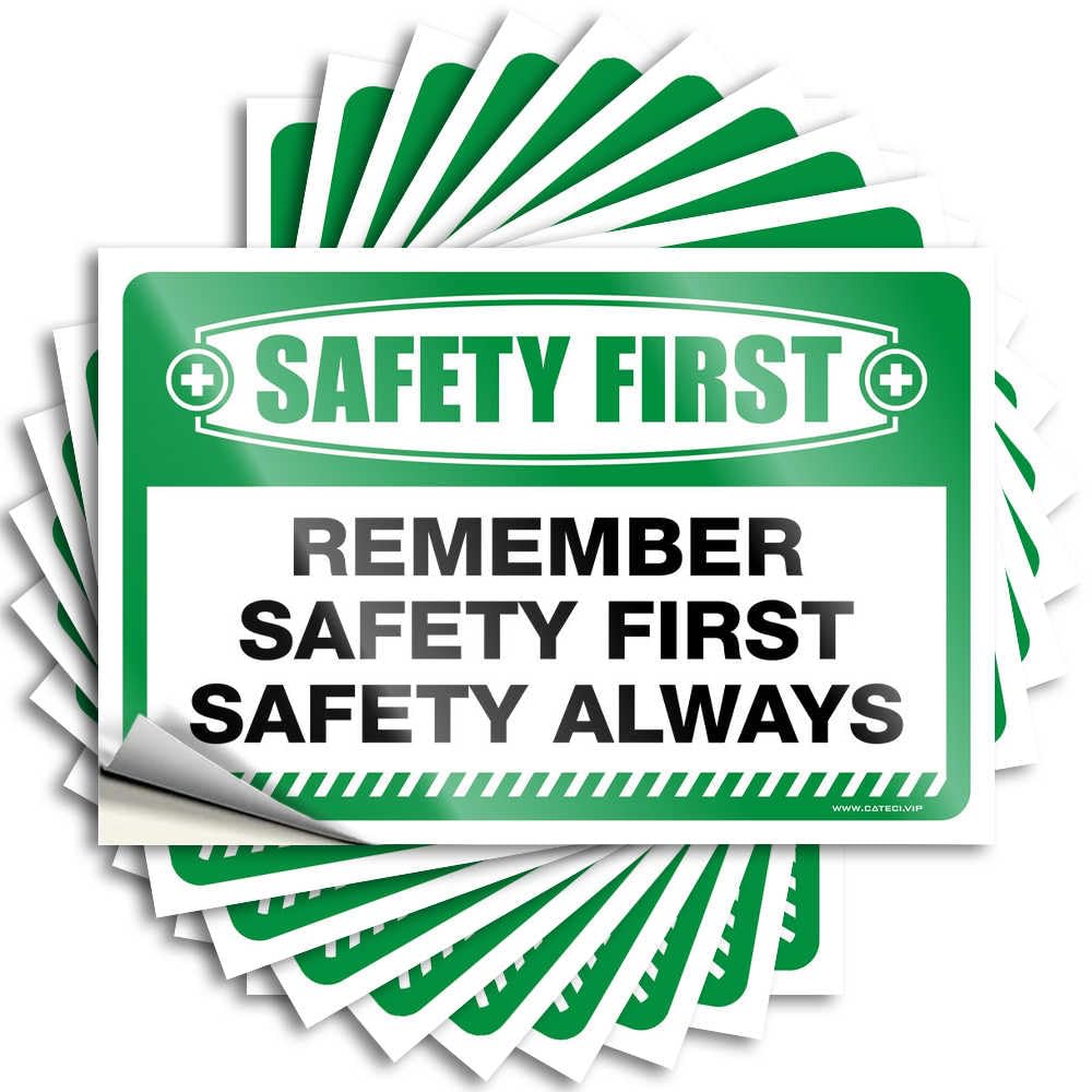 Lettering Sticker Positive Funny Room Decor Bottle Safety First Remember Safety First Safety Always - No Residue Decals for Billiard(12X18CM)