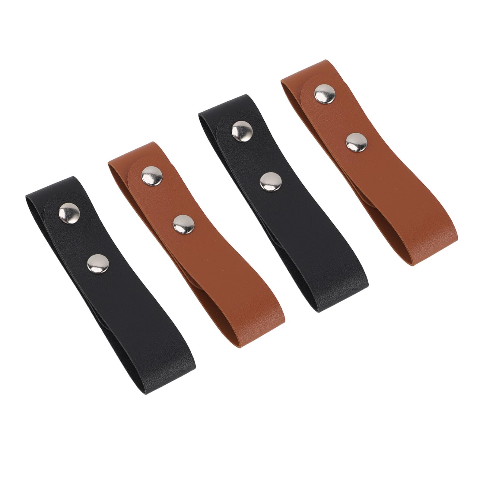 4pcs 5.4in Halloween Leather Whip Holster Accessories, Belt Loop Bullwhip Holder Handmade Belt Whips Holder for Horse Riding