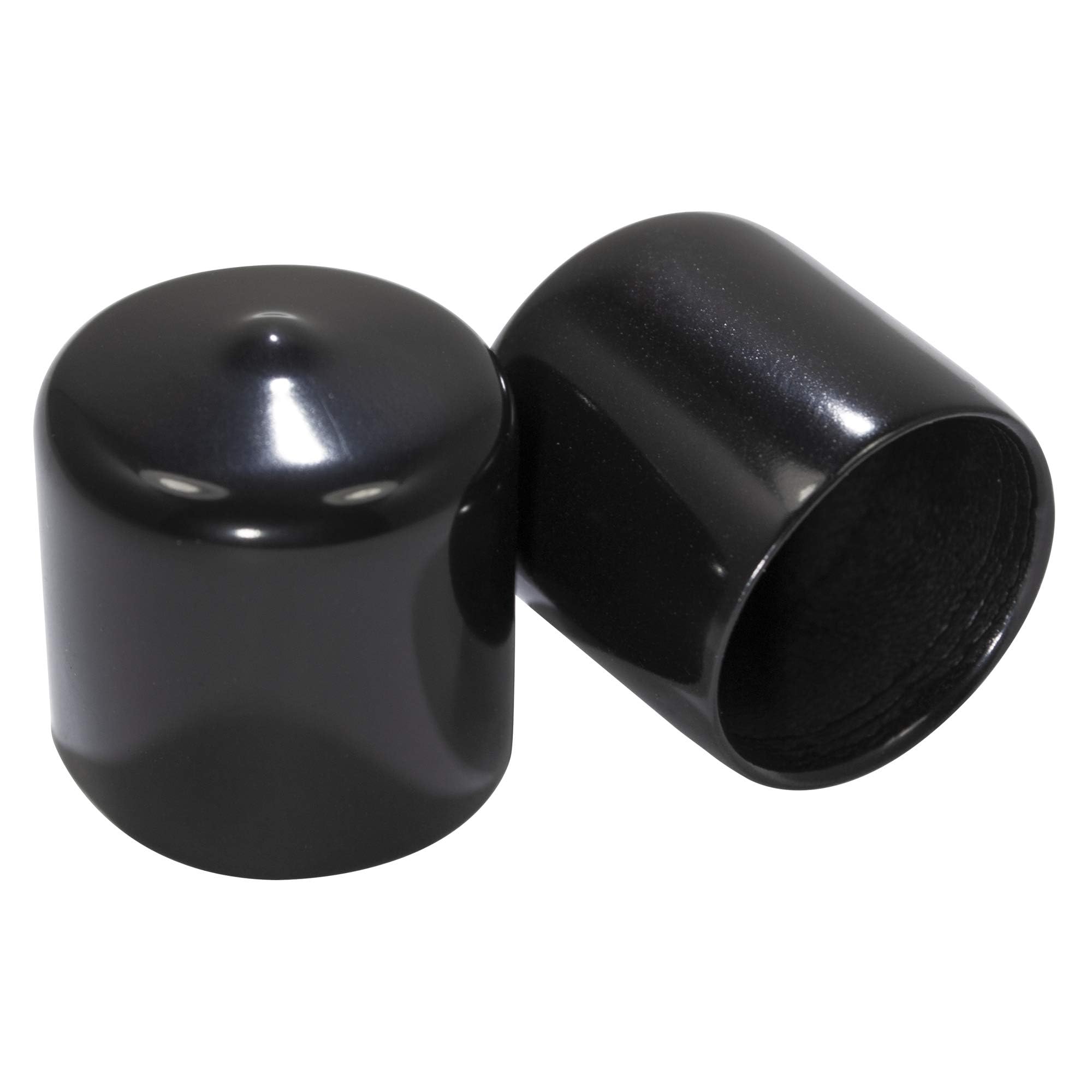 Prescott Plastics 1-Inch (25mm) Round Rubber Plugs, Flexible White End Caps for Holes, Metal Tubing, and Furniture, Durable Protective Covers, Made in USA - 20 Pack