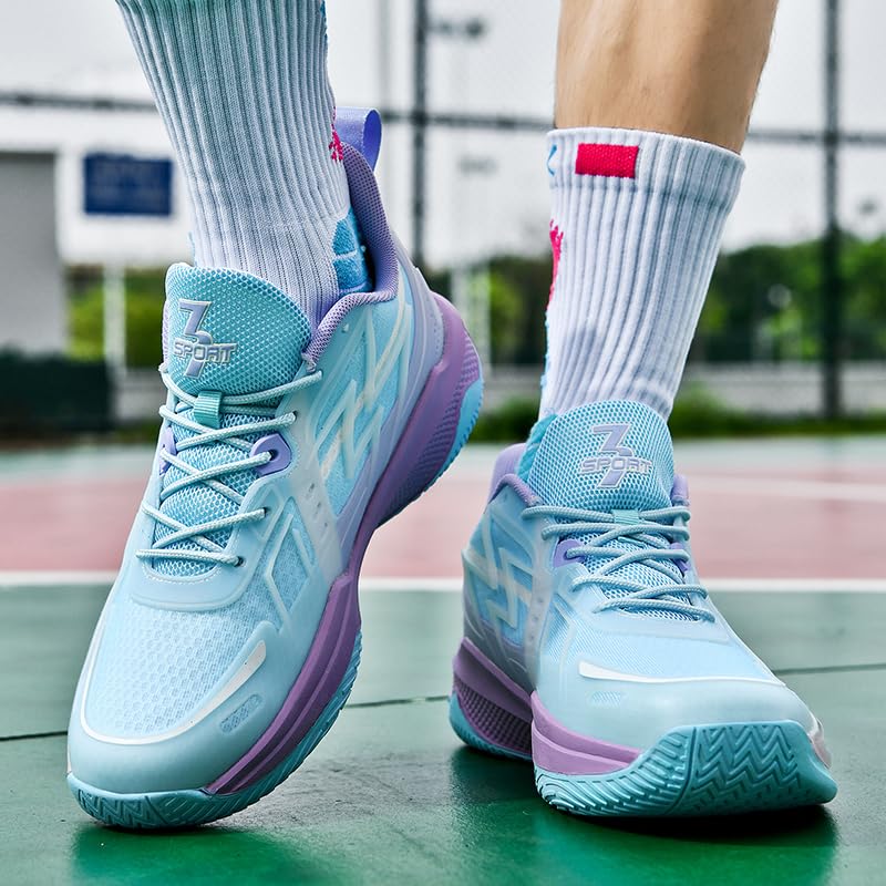 Image of Women Basketball Shoes Fashion Sneakers Comfortable Unisex Athletic Lightweight Non Slip Outdoor Sport Volleyball Shoes