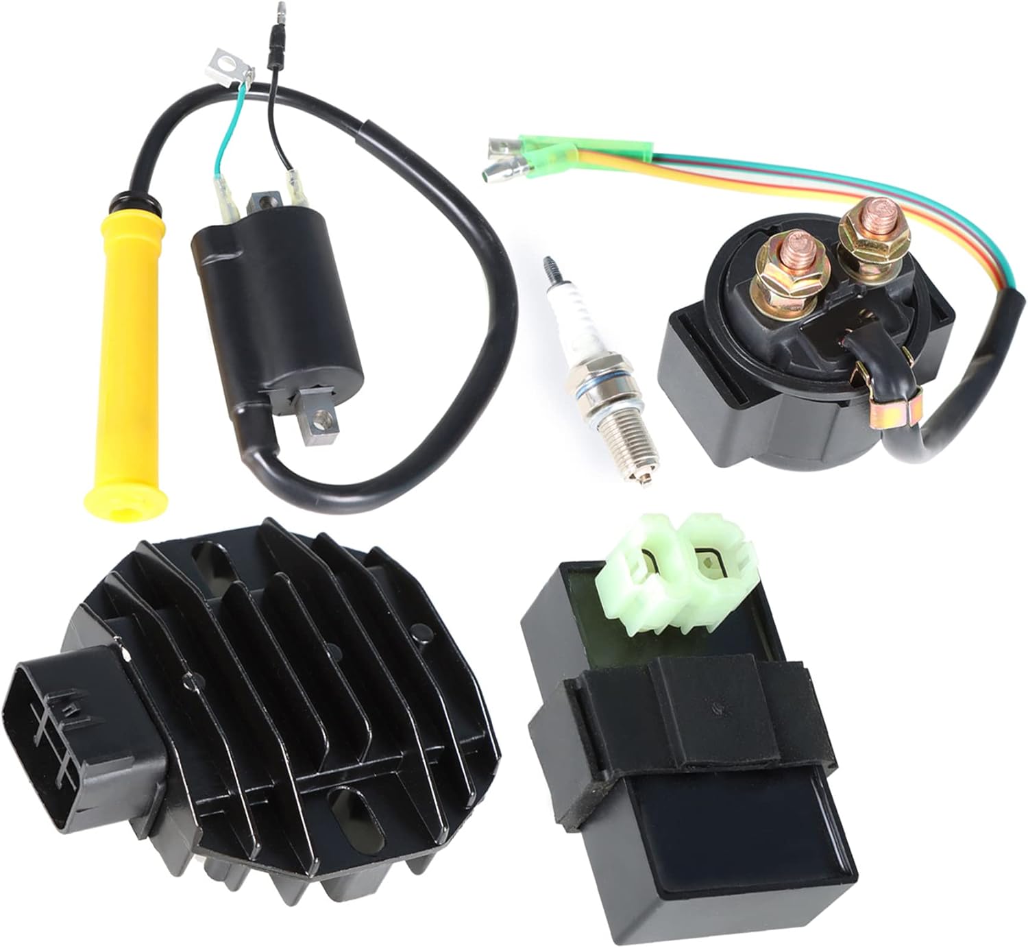 Silscvtt Spark Plug CDI Ignition Coil Starter Relay