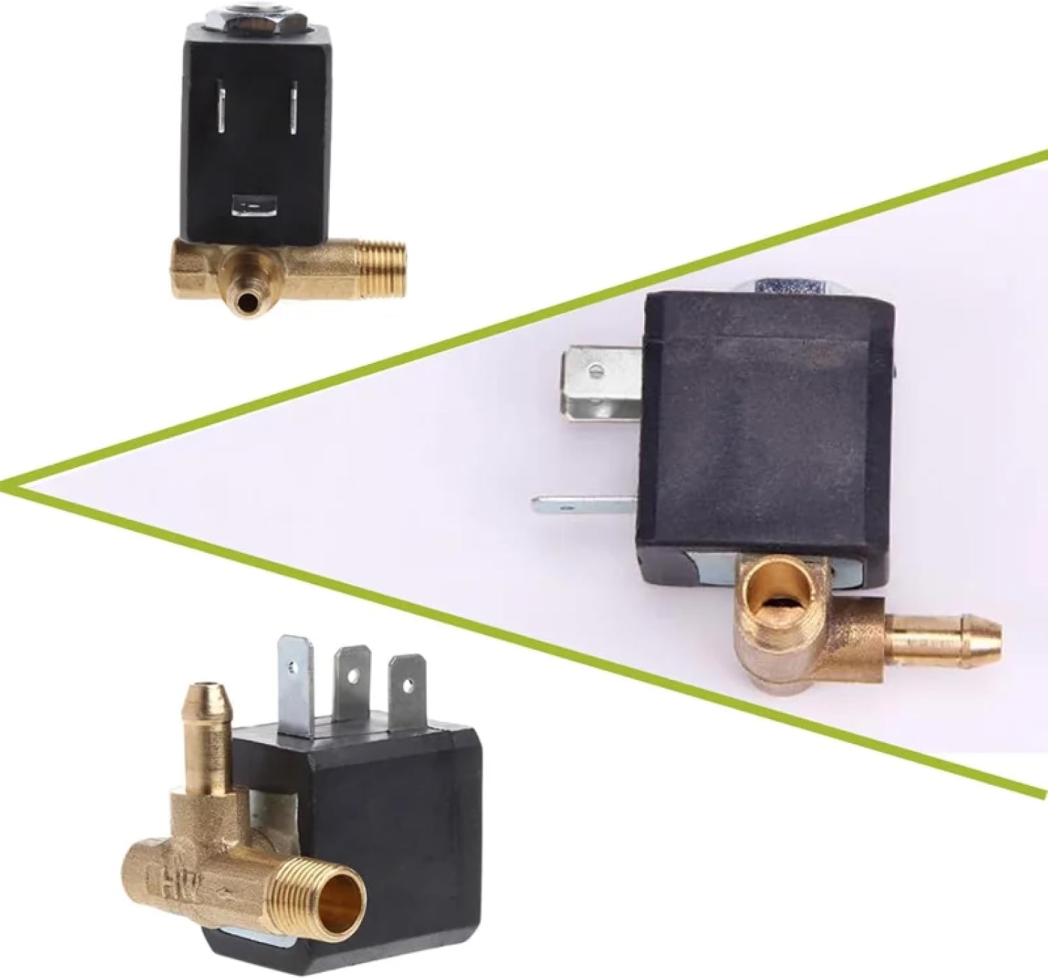Brass Solenoid Valve, AC 240V, G1/8 inch Steam Water Valve with 3mm Cannula, Normally Closed