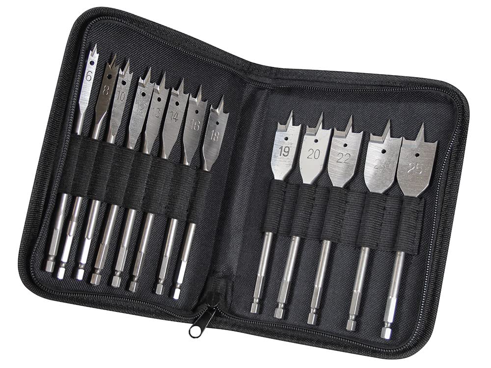 Faithfull FAIFBSET13E Juego de brocas planas - 13 piezas