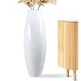 35.4 Inch White Tall Floor Vase, Trophy Floor Vase for Living Room Decor, Extra Large Huge Vase