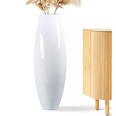 35.4 Inch White Tall Floor Vase, Trophy Floor Vase for Living Room Decor, Extra Large Huge Vase