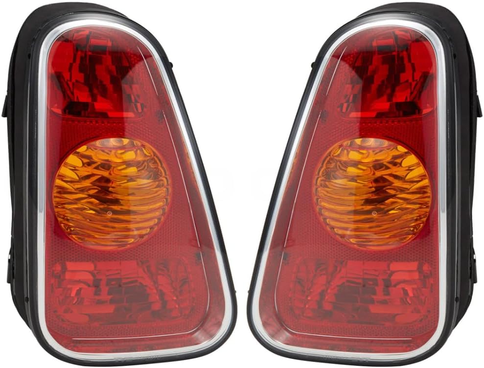 EPIC LIGHTING OE Style Halogen Tail Lights Red Amber Assembly Replacement for MI.NI 02-06 COOPER Hatchback [ MC2800101 MC2801101 63216935783 63216935784 ] Pair