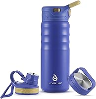 Vista 80 de Botella de agua aislada Ideus 12oz, botella de agua aislada de acero inoxidable para la escuela, botellas aisladas con popotes a prueba de fugas