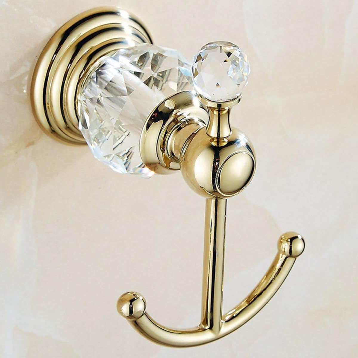 VALICLUD Gancho de Pared Dorado de Acero Inoxidable para Ropa y Toallas, Resistente Superficie Lisa sin Rebabas, Adecuado para Cocina y Pasillo Moderno