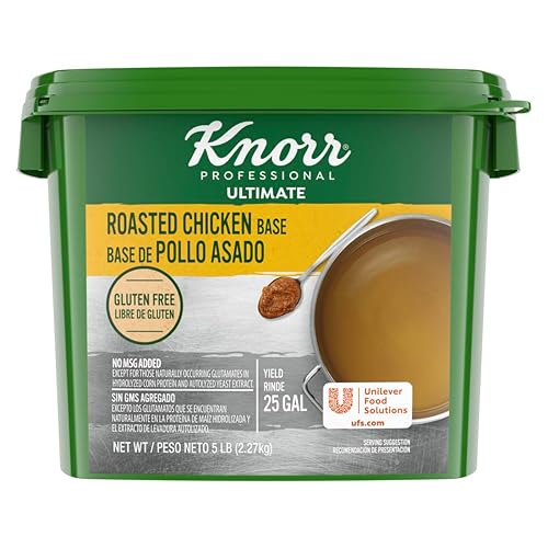 Knorr Professional Ultimate - Base de pasta de pollo sin gluten, sin sabores ni conservantes artificiales, sin MSG añadido, colores de fuentes