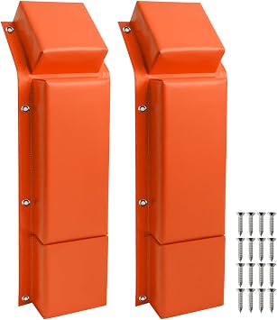 Boat Dock Bumper Guards, Marine Boat Bumpers for Docking, Dock Fender Bumper for Straight Edge or Corner, Vertical or Horizontal Mounting Pier Fenders with Screws Orange