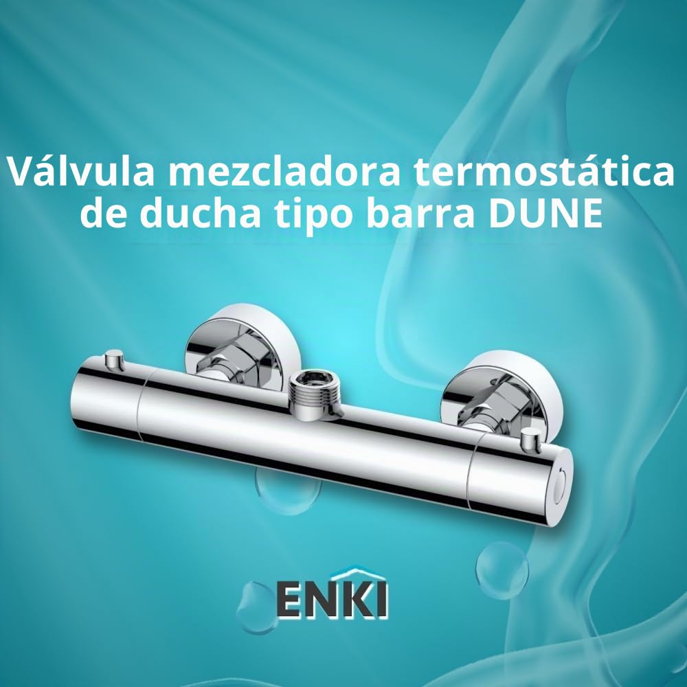 ENKI, T32, Mezclador termost�tico montado en la pared de ducha DUNE