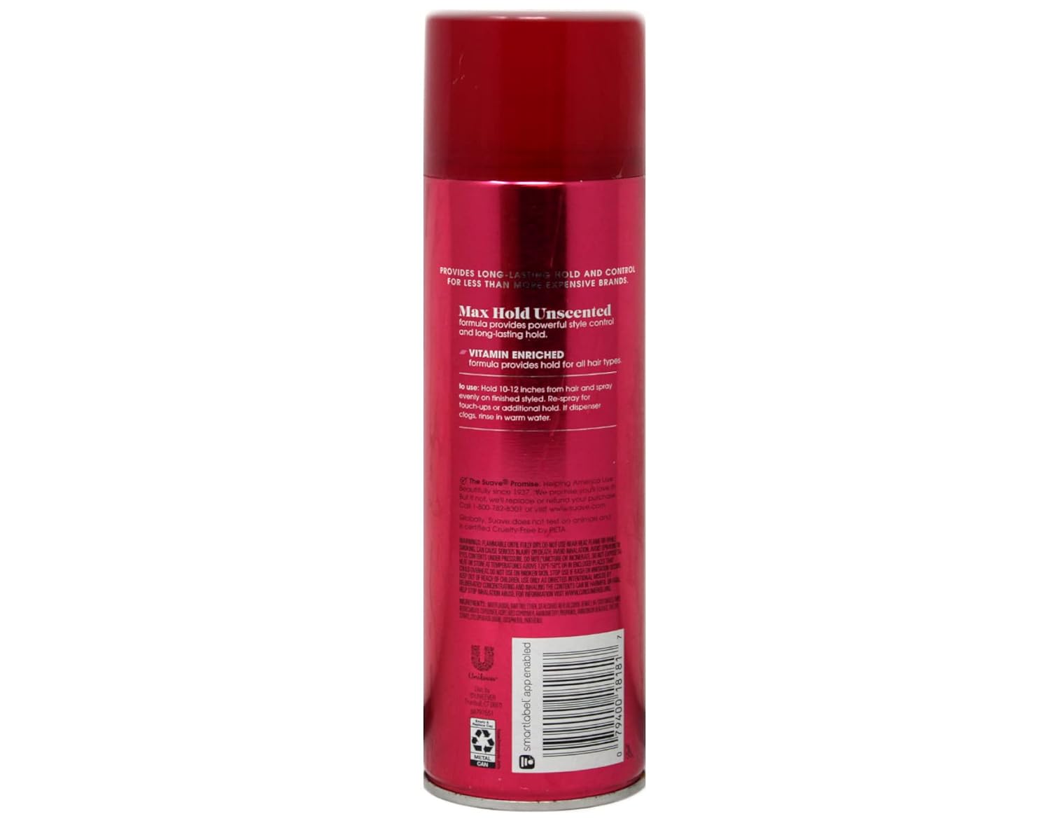 Suave Hairspray Max Hold 8 Unscented 11 Ounce (Pack of 3)