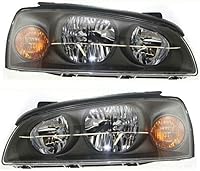 Vista 1 de Headlight Set for Hyundai for Elantra GLS/GT 04-06 Left and Right with Bulb 2pc (2) Headlights Clear Lens 921012D550 HY2503130