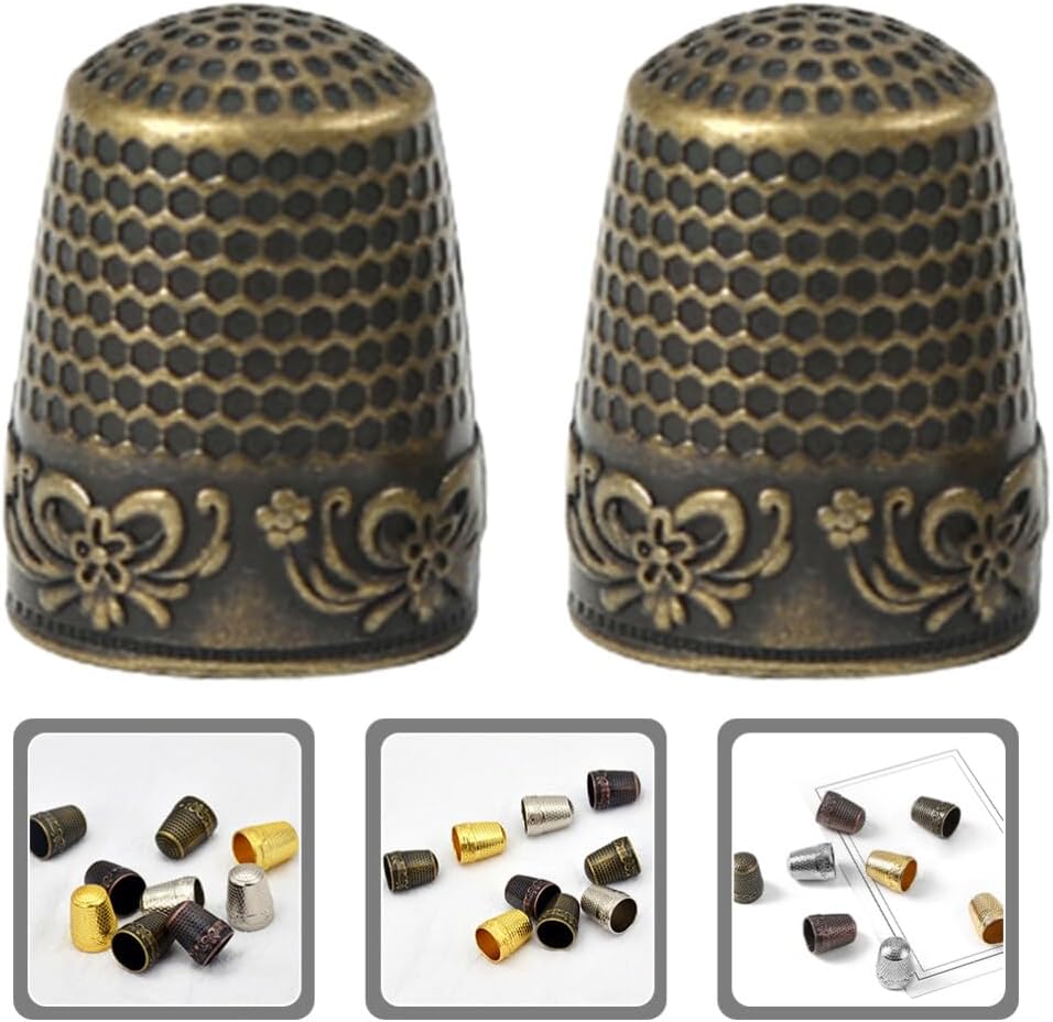 EXCEART 10pcs Finger Protector for Sewing Embroidery Thimble Tool for Crafts Thick Design for Finger Safety and Comfort