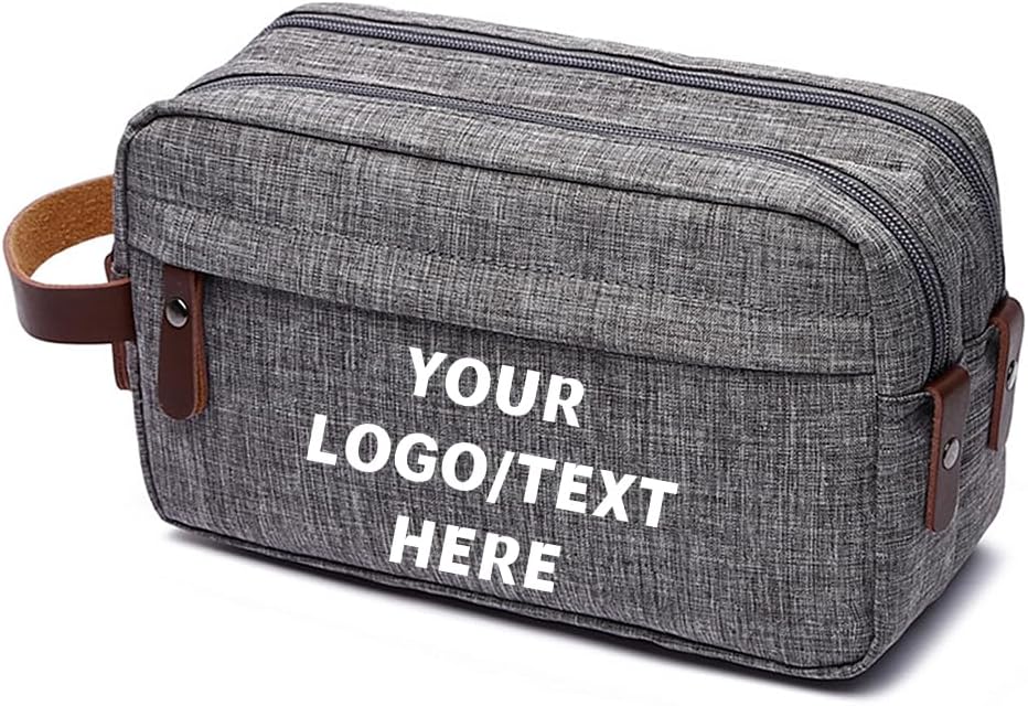 Muka Custom Toiletry Bag for Men, Personalized Shaving Bag, Men's Cosmetic Bags-Blue