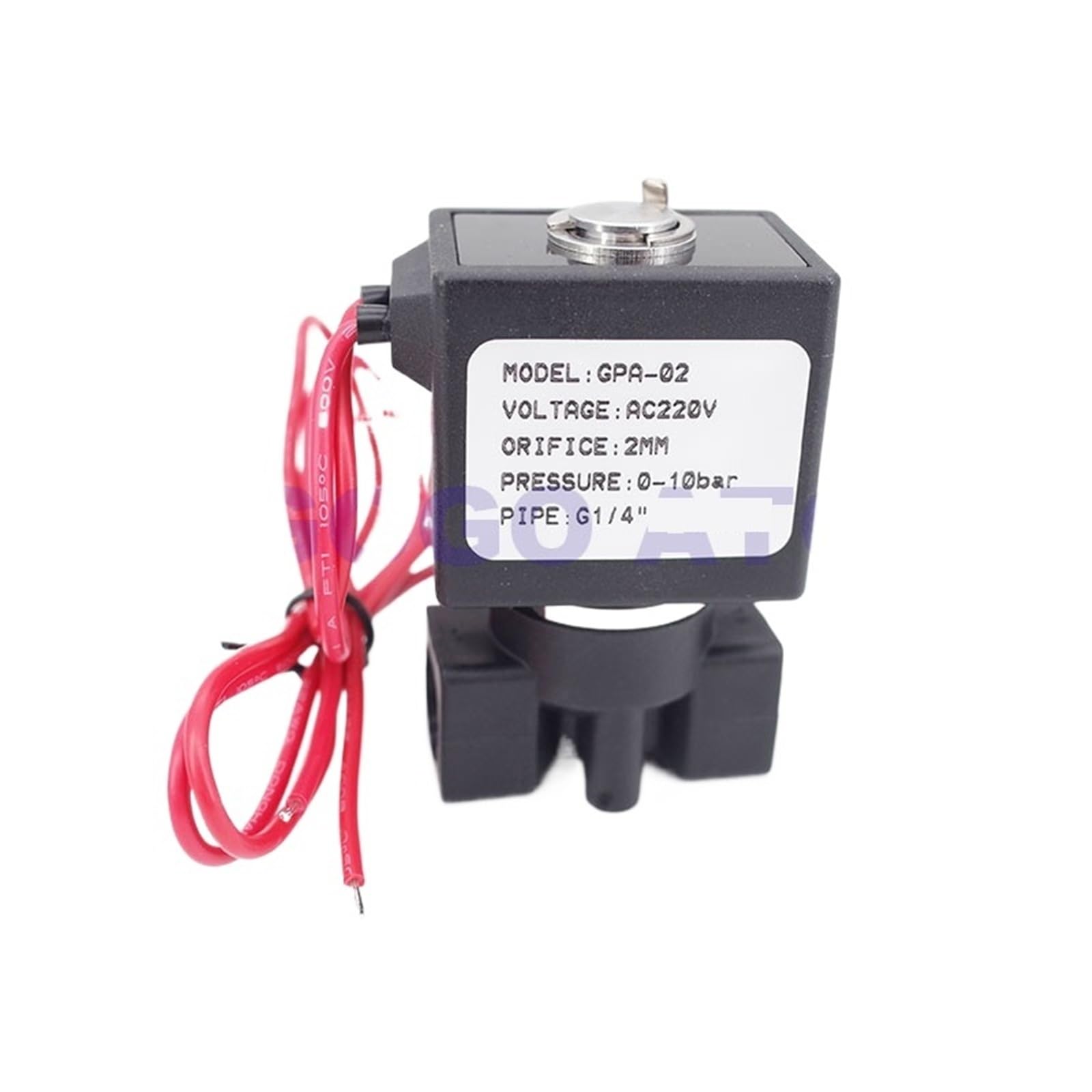 2-drożny mini zawór magnetyczny z tworzywa sztucznego NBR/EPDM/FKM 1/8 1/4 cala otwór 2 mm normalnie zamknięty GPA-02 zawór wodny 10 bar 220 V 12 V 24 V (NBR_AC24V_D11011)