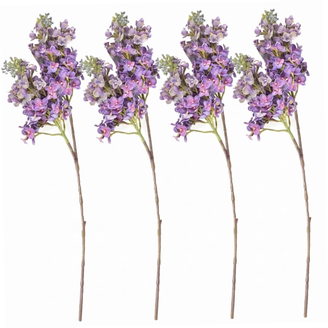Lilas artificiels violets 4PCS Real Touch de 26 pouces pour décoration