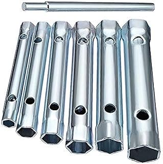 6PC 8-19mm Metric Tubular Box Wrench Set Tube Bar Spark-Plug Spanner Steel Double Ended for Automotive Plumb Repair Hand Wrenches