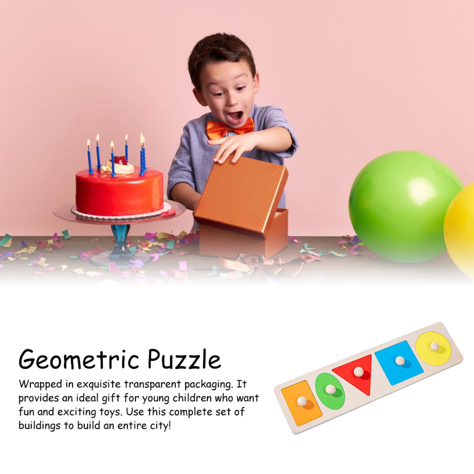 Puzzle à Formes Multiples en Bois Éducatif pour Tout-Petits