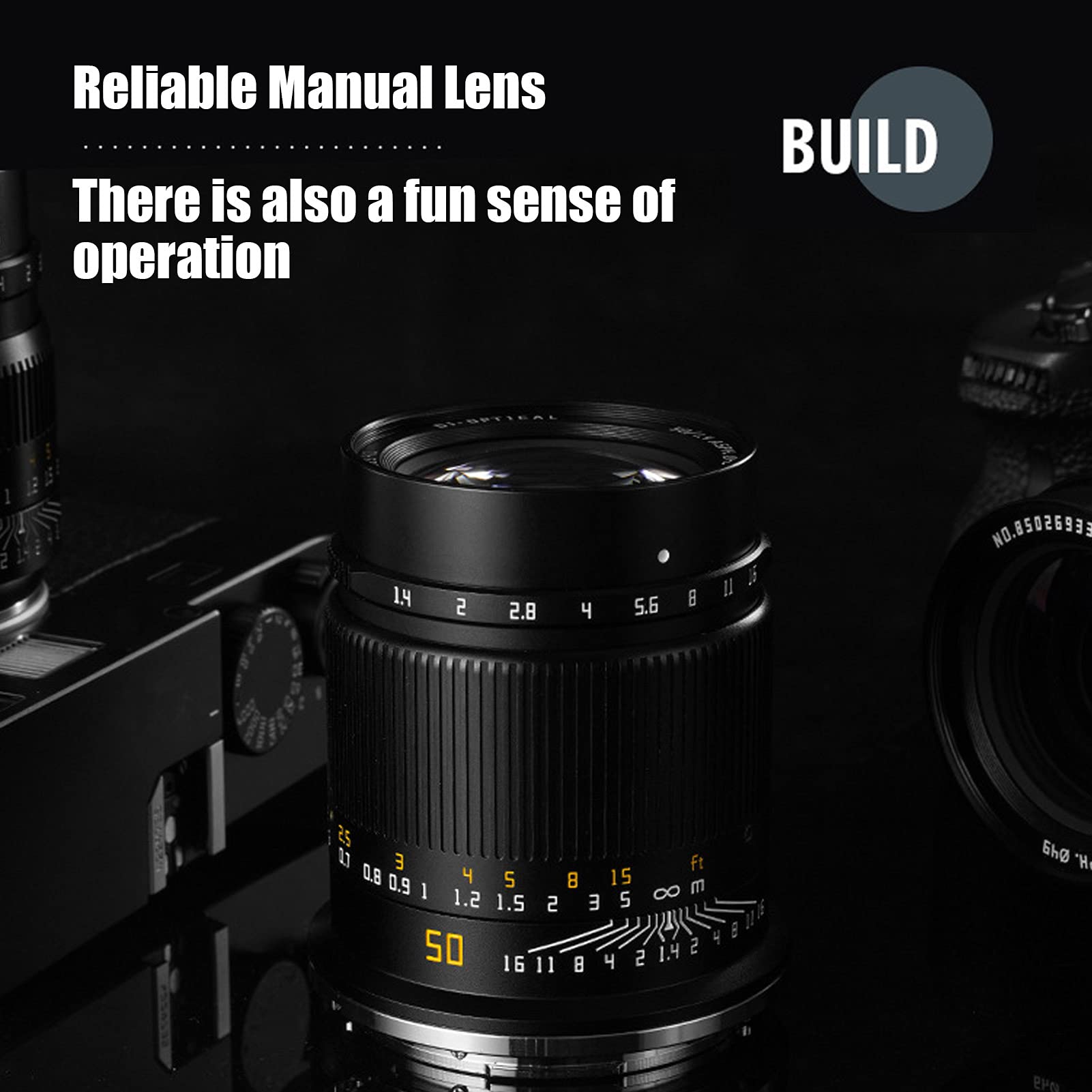 TTArtisan Obiettivo Per Fotocamera ASPH 50mm F1.4, Obiettivo Per Fotocamera Mirrorless Full Fame con Ampia Apertura E Messa a Fuoco Manuale, Obiettivo Per Fotocamera ASPH - Obiettivo Full Frame Ad Alt