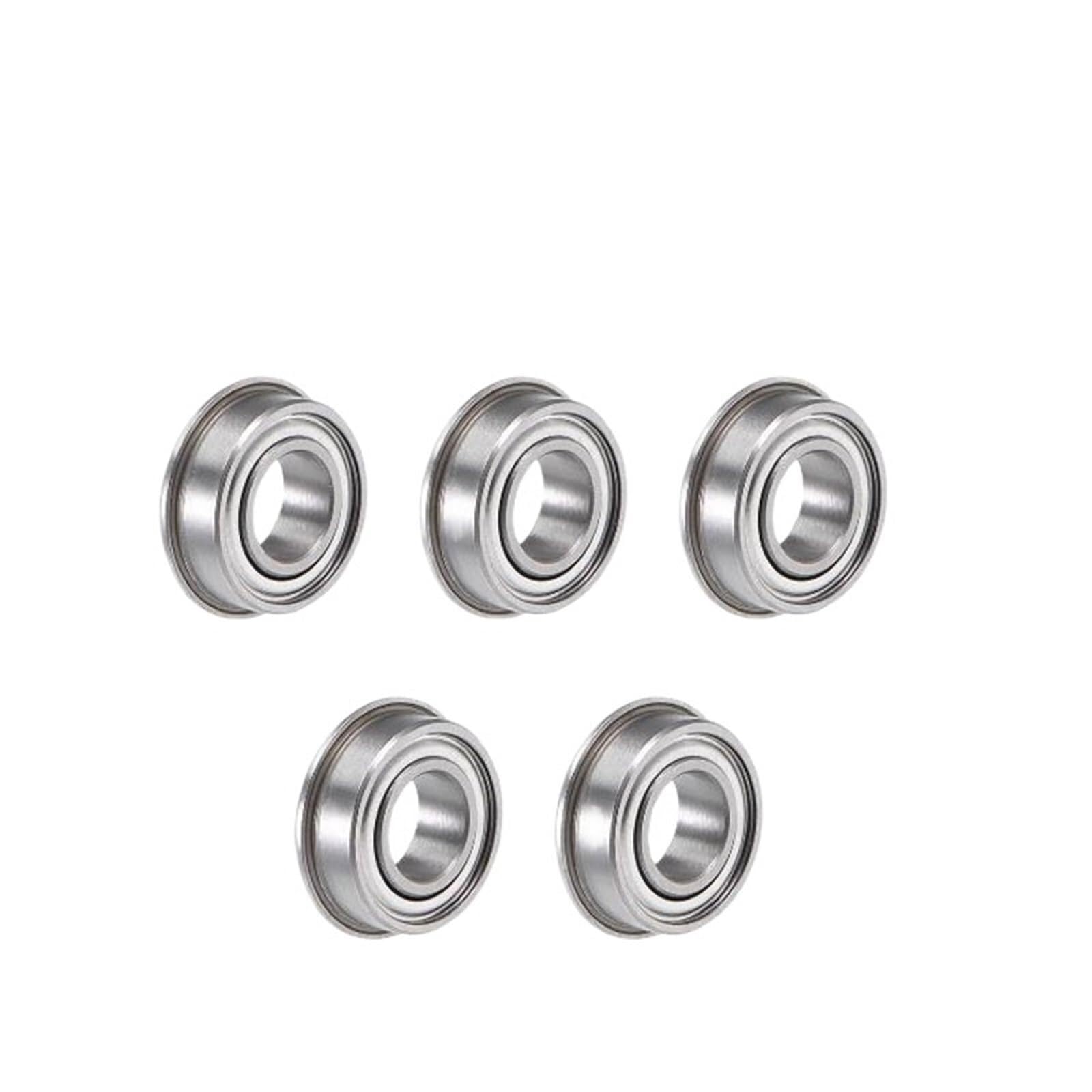 Soywim Mf126zz Bearing, 10/20/50Pcs Flange Bearing 6X12x4 Mm Abec-5 Miniature Flanged Mf126 Z Zz Ball Bearings Wear Resistance(50Pcs)