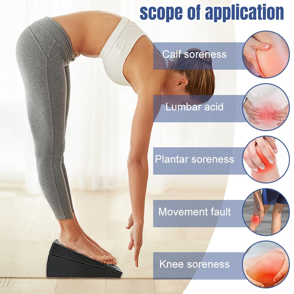 CampTeck U7259 Slant Board, Planche Étirement Mollet En Mousse Multi-Angles 3 Pièces, Planche Inclinée Squat, Squat Wedge - Noir