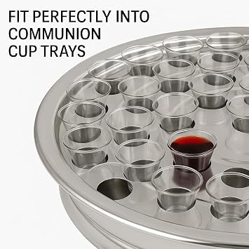Clear Disposable Communion Cups 100 Count Fits Standard Communion Trys