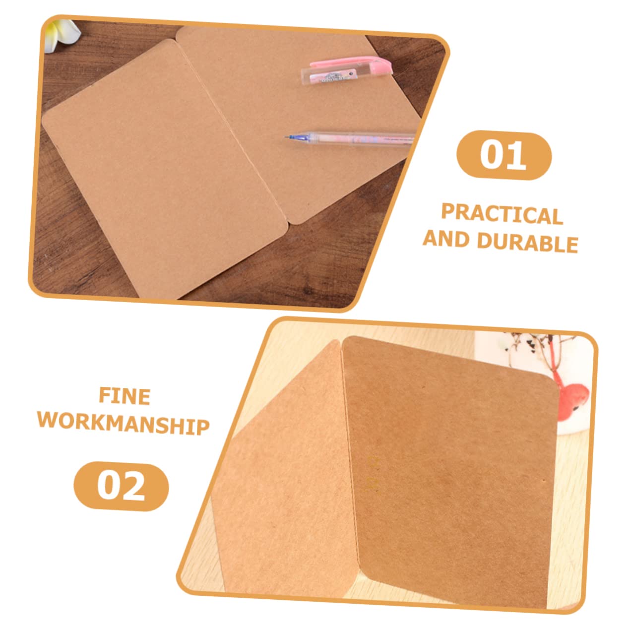 100pezzi Carte Di Auguri Vuote Carta Kraft Biglietti Fai Da Te Per Festività e Ringraziamenti Per Compleanni Matrimoni e Occasioni Speciali Materiale Sicuro e Facile Da Scrivere