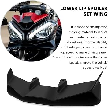 Aerodynamic Winglets For Street For Triple 765 S RS 765 RS 2017-2024 Motorcycle Fairing Frontal Spoilers Kit Front Lip Fixed Wing Motorcycle Spoiler(Carbon Fiber-black)