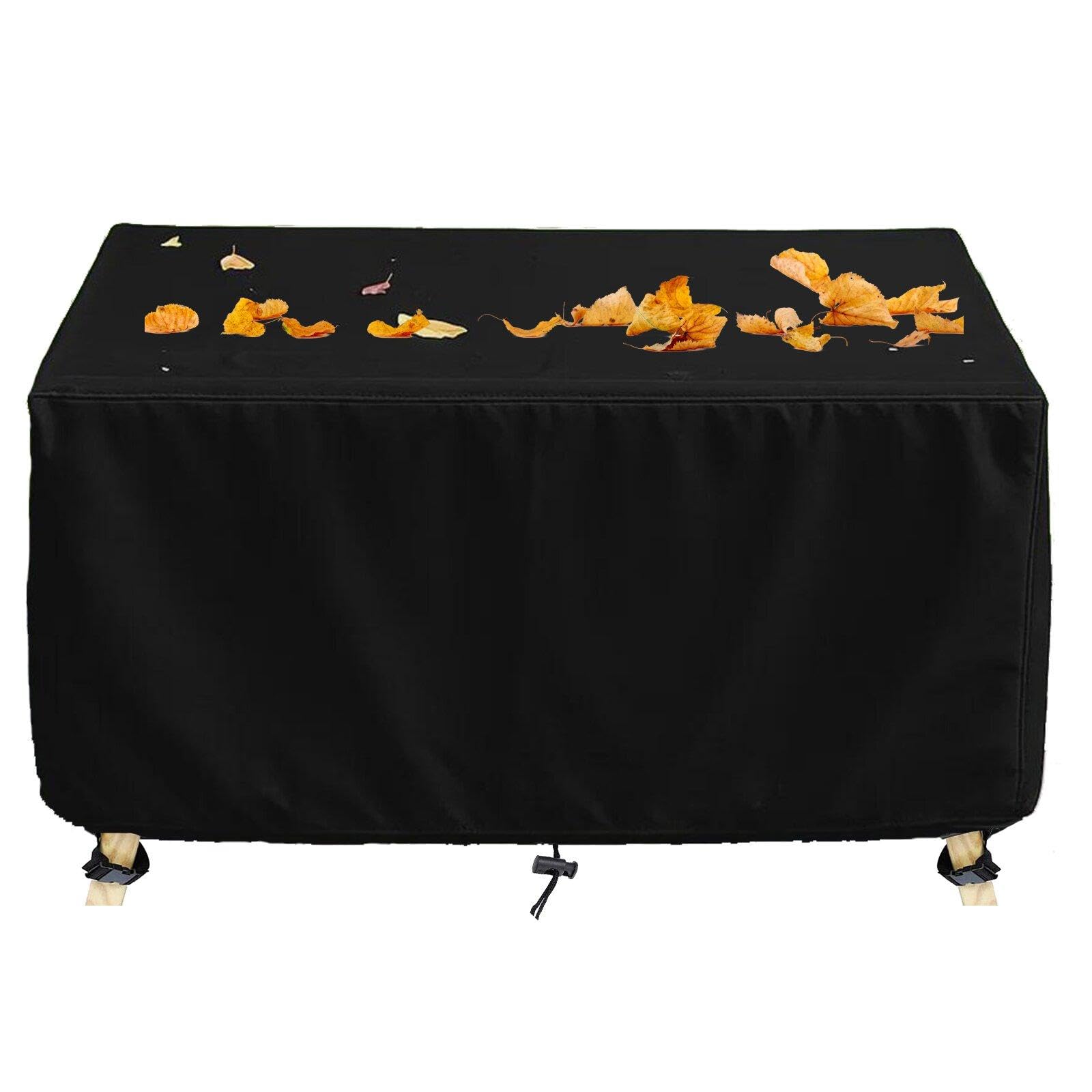 PVPQPR Garden Furniture Table Cover 60x60x90cm(LxWxH) Waterproof 420D Heavy Duty Fabric Garden furniture Protector Double Stitching,Anti UV,Breathable,Rip Proof,Outdoor Patio Table Cover Black