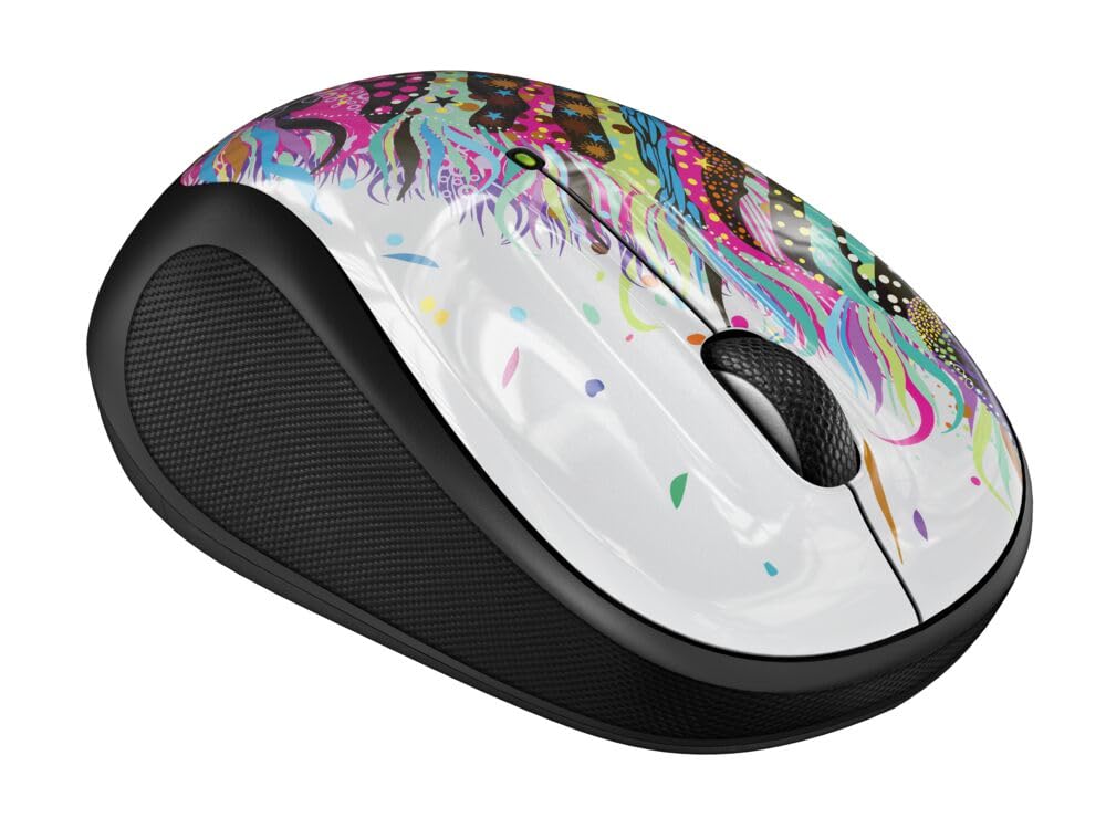 Logitech M325S Wireless Mouse, 2.4 GHz with USB Receiver, 1000 DPI Optical Tracking, 18-Month Life Battery, PC/Mac/Laptop/Chromebook - Celebration Black