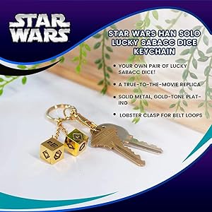 Star Wars Han Solo Lucky Sabacc Dice Keychain : Amazon.ca