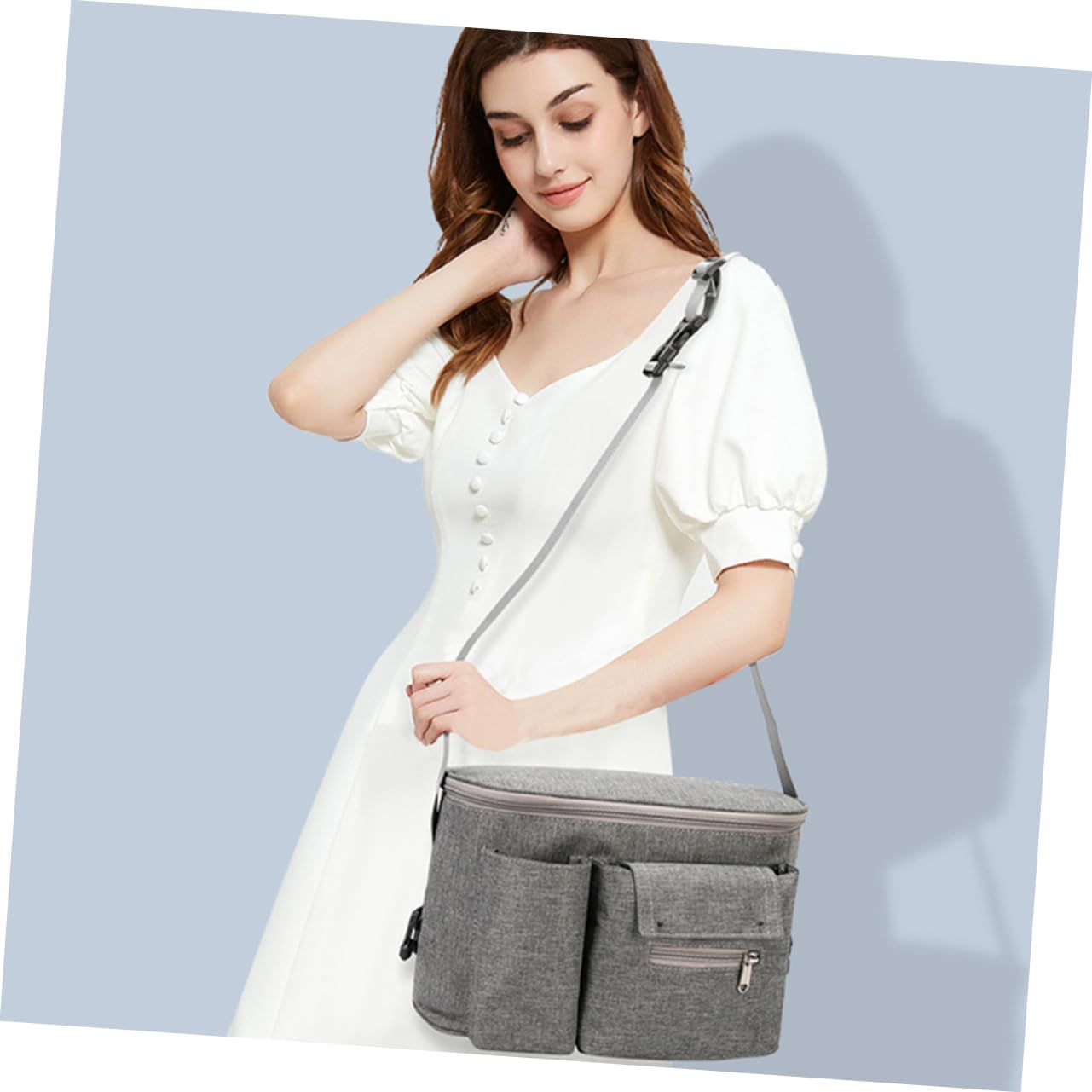 Vaguelly Multi-functional Mummy Bag Stroller Diaper Bag for Moms Versatile Supply Pouch for Travel and Everyday Use