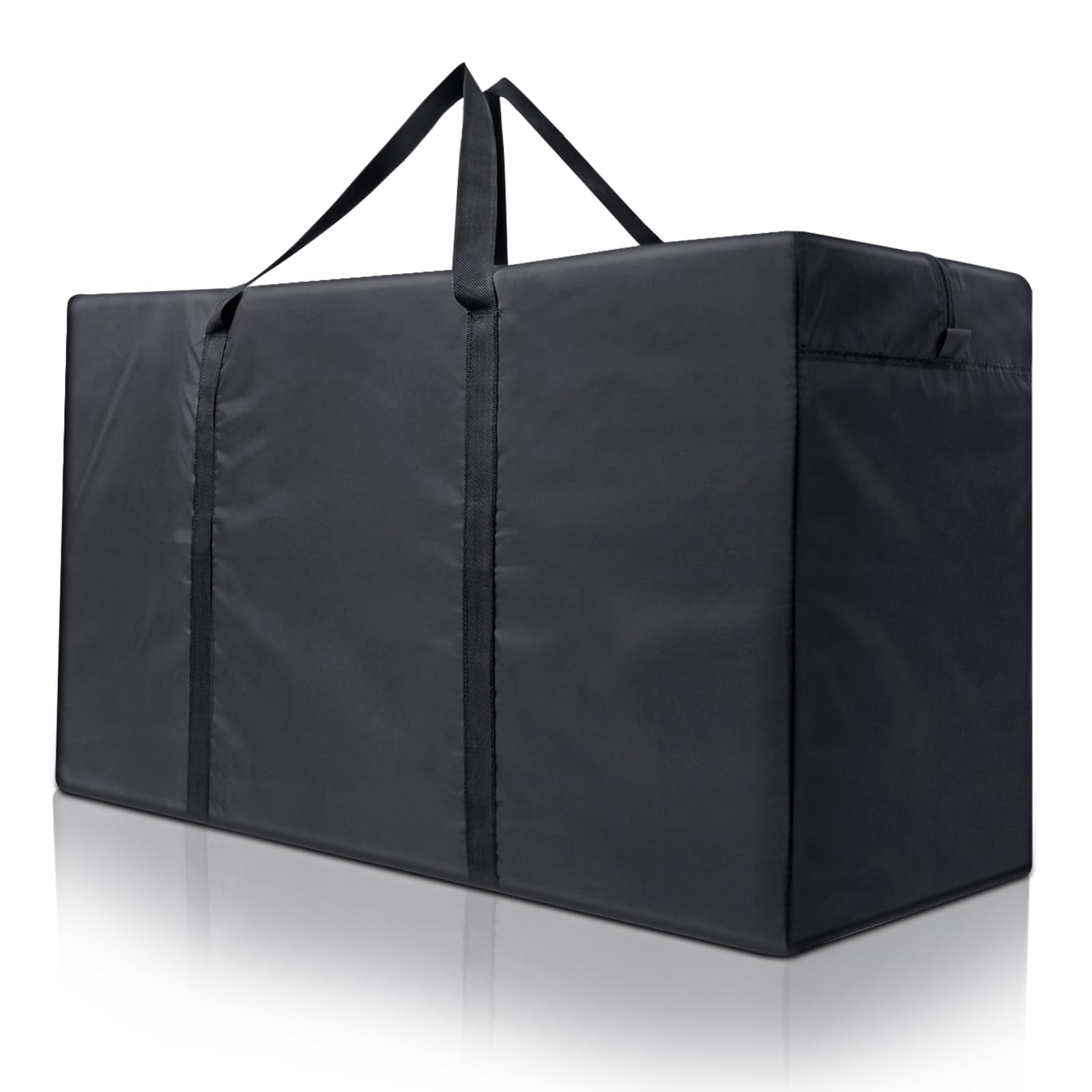 Cozary 180L Large Storage Bag, 600D Oxford Heavy-Duty Moving Bags with Handle, Waterproof Carry Bag for Clothes, Blankets, Pillows - 100 x 55 x 33 cm - Black