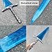 48 inch All Metal Blue Moonlight Dark Moon Greatsword Carian Ranni's Sword with Display Plaque for Collection, Display, Cosplay