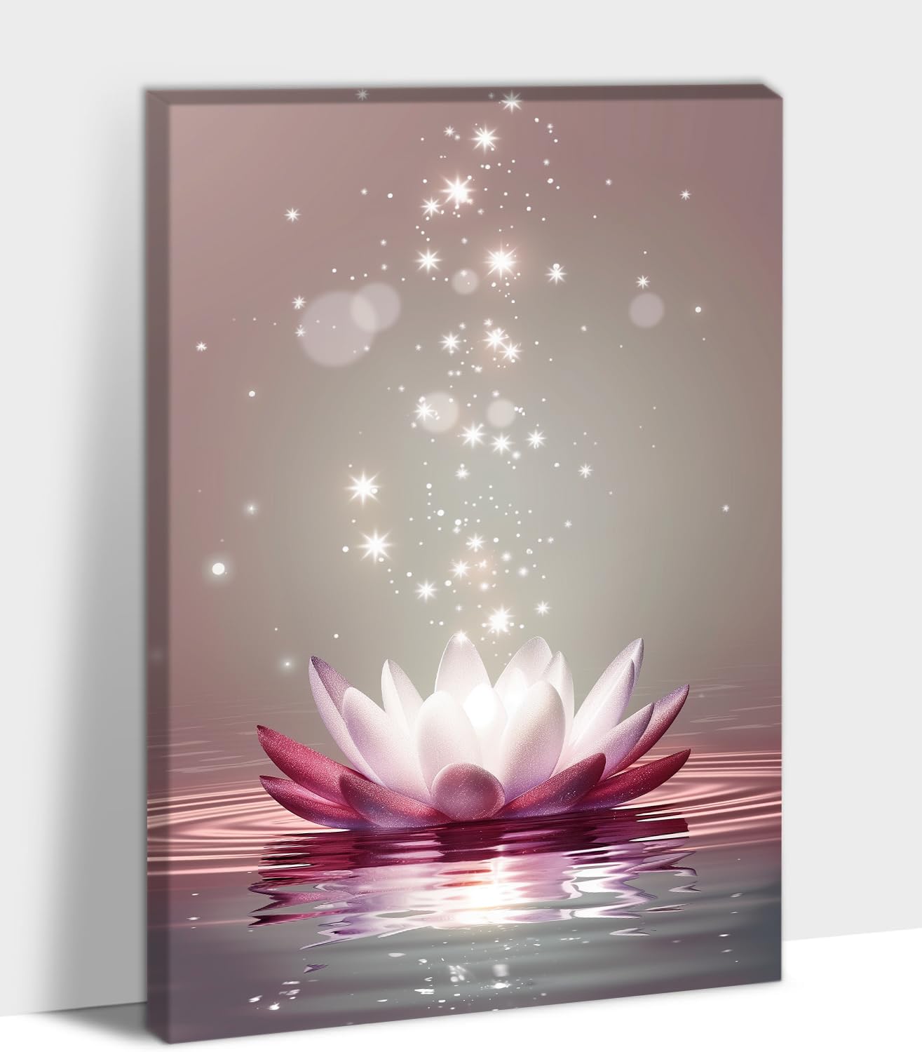 Lotus Flower Art Print Zelfklevende Poster Blooming Lotus Flower In