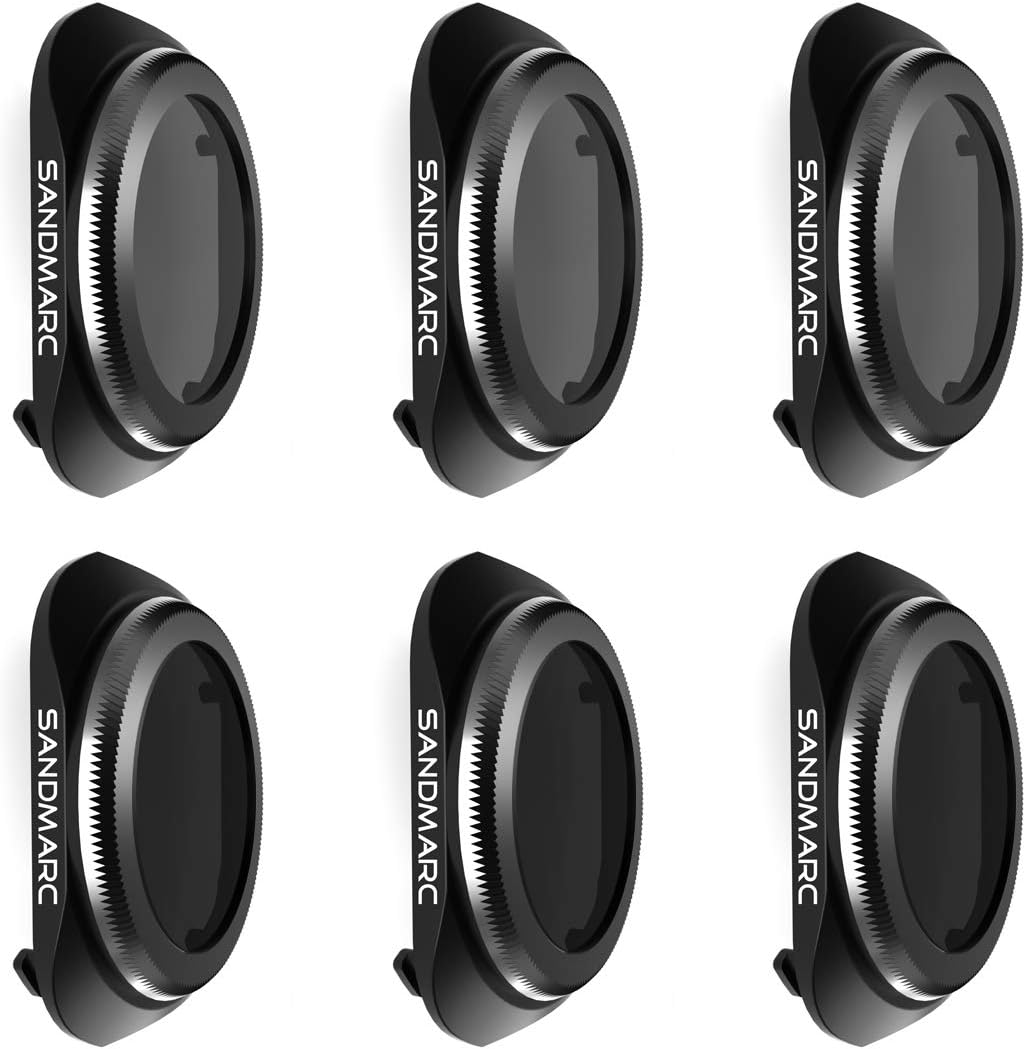 SANDMARCPro Plus Filters for DJI Mavic 2 Pro (6-Pack) - PL, ND4/PL, ND8/PL, ND16/PL, ND32/PL & ND64/PL Filter Set