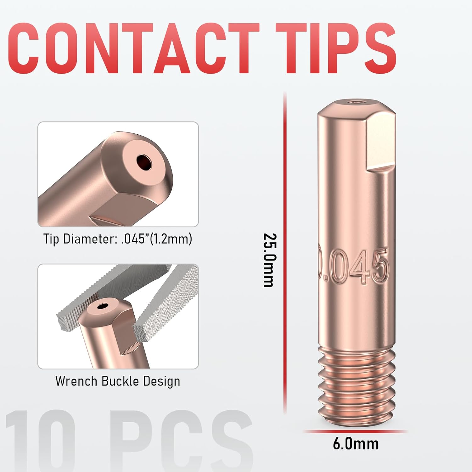 YESWELDER 24Pcs Spool Gun Consumables Set for LBT150, Fits YESWELDER MIG-205DS/MIG-250 PRO/MIG-185DS PRO/YWM-211P/YWM-200 MIG Welder