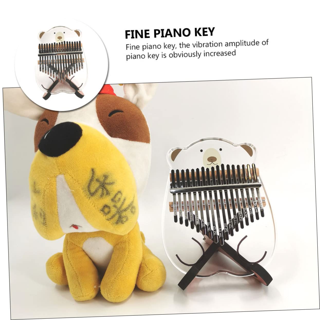 VICASKY 1pezzi Kalimba Per Principianti Piano Strumento Acrilico Per Design e Facile e Portatile