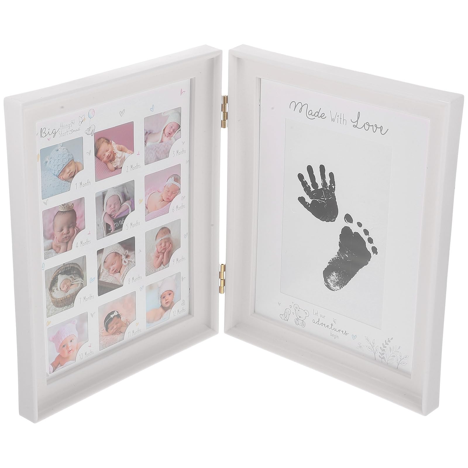 Cadre photo double rabattable pour figer les souvenirs de naissance