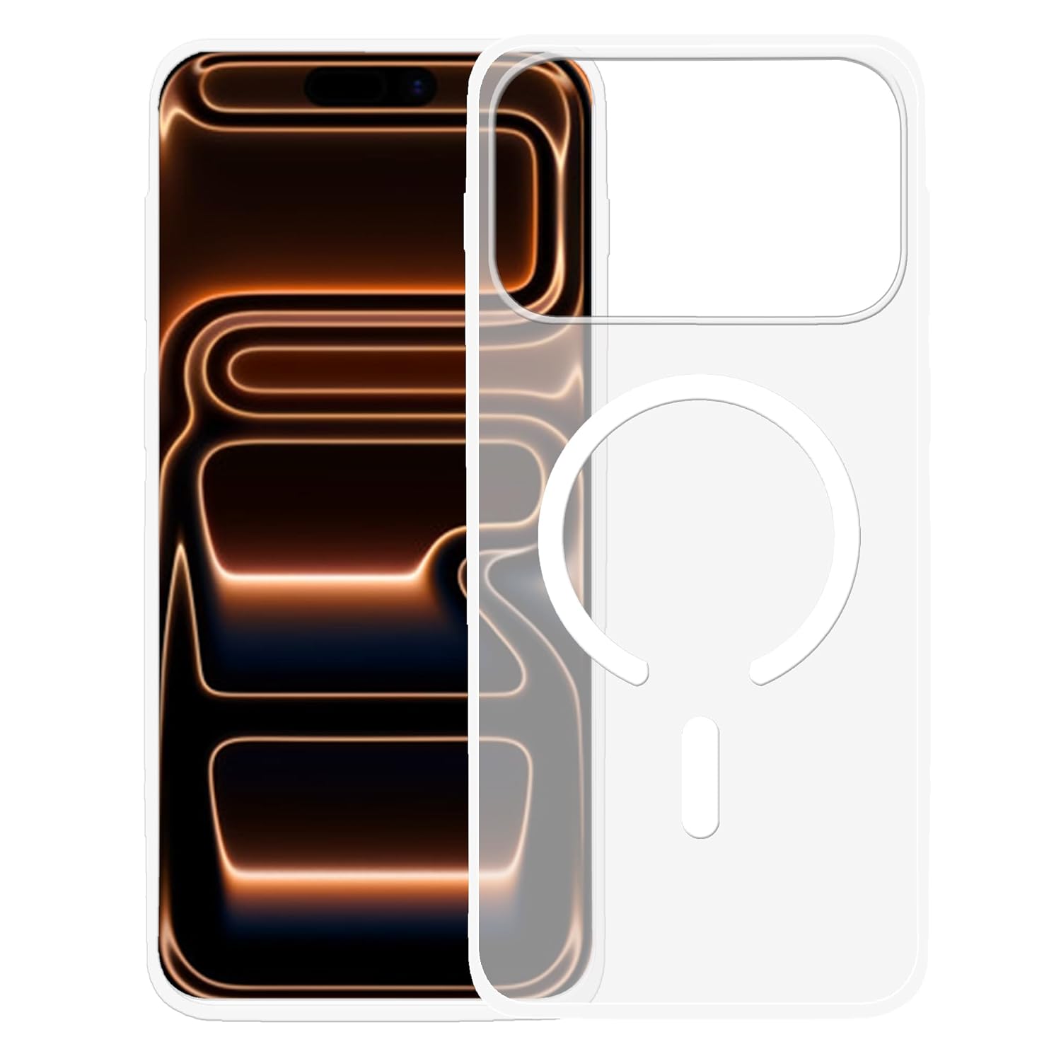 amazon basics Luxury Paper Thin Case Cover for iPhone 17 Pro Max | Matte Finish | Compatible with magsafe | (White, iPhone 17 Pro Max)