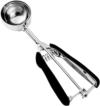 HOMURE H Cookie Scoop 4 Tablespoon, Size #16 Cookie Dough Scoop, Muffin Scoops for Baking, 4 Tbsp/ 60 ml/ 2 oz Cookie Scoop for Baking, Spring-Loaded Scoop, Comfortable Grip