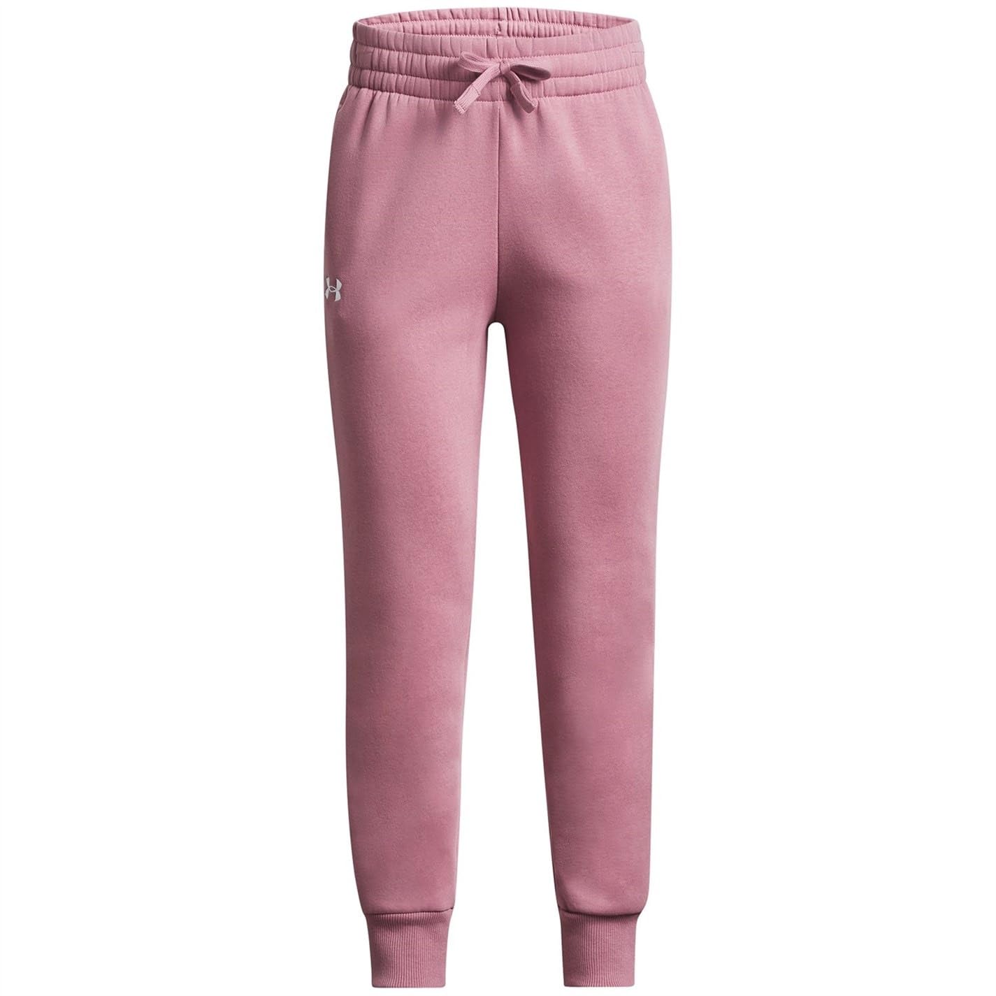 Under Armour Girls' Standard Rival Fleece Joggers, (697) Pink Elixir / / White, Large