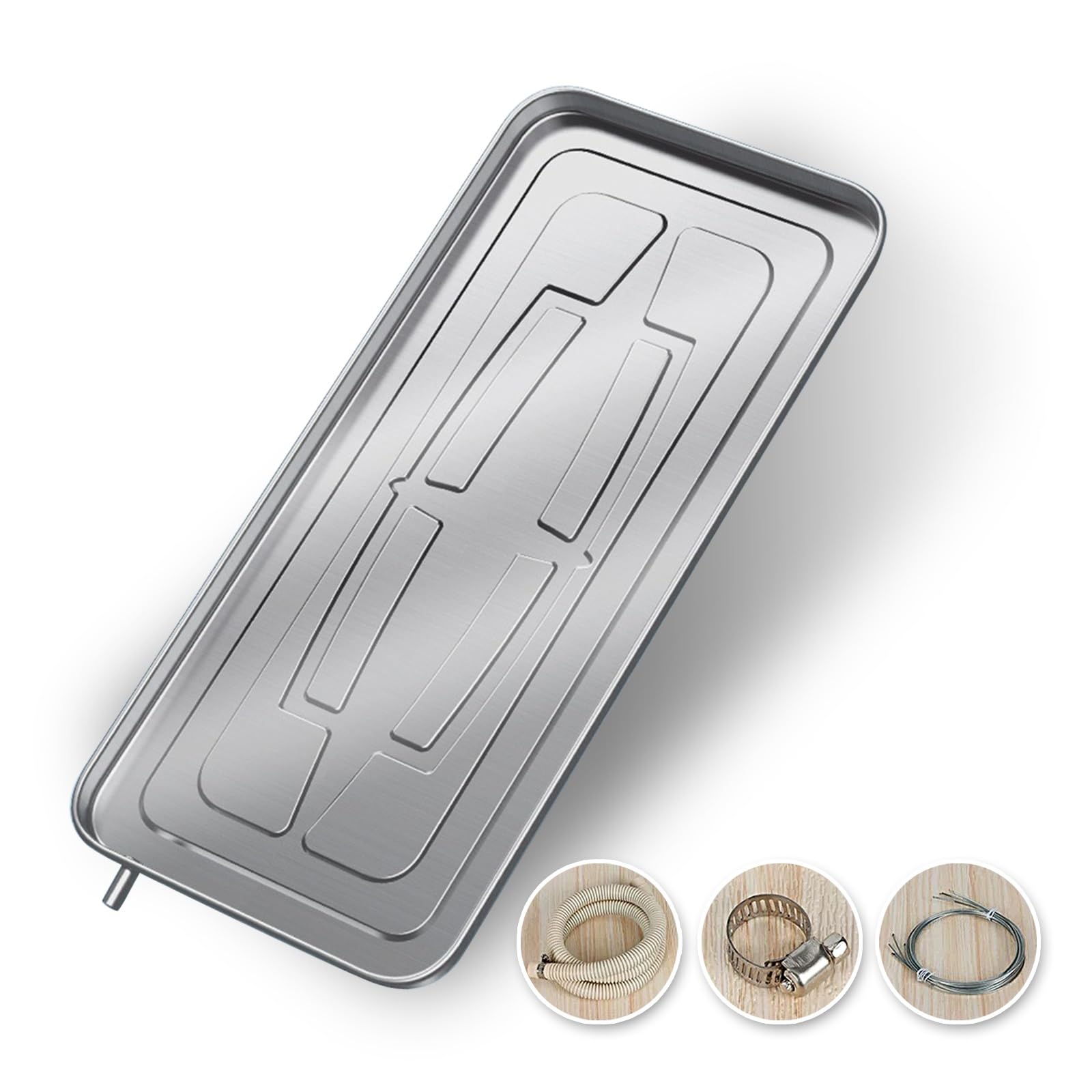 Amazon.com: CXLXBRZD Condensate Drain Pan, Stainless Steel, for Window AC  and Split Air Conditioner Heat Pumps, Drip Tray with Drain,  Rust-Proof(84x39x3.5 cm) : Home & Kitchen
