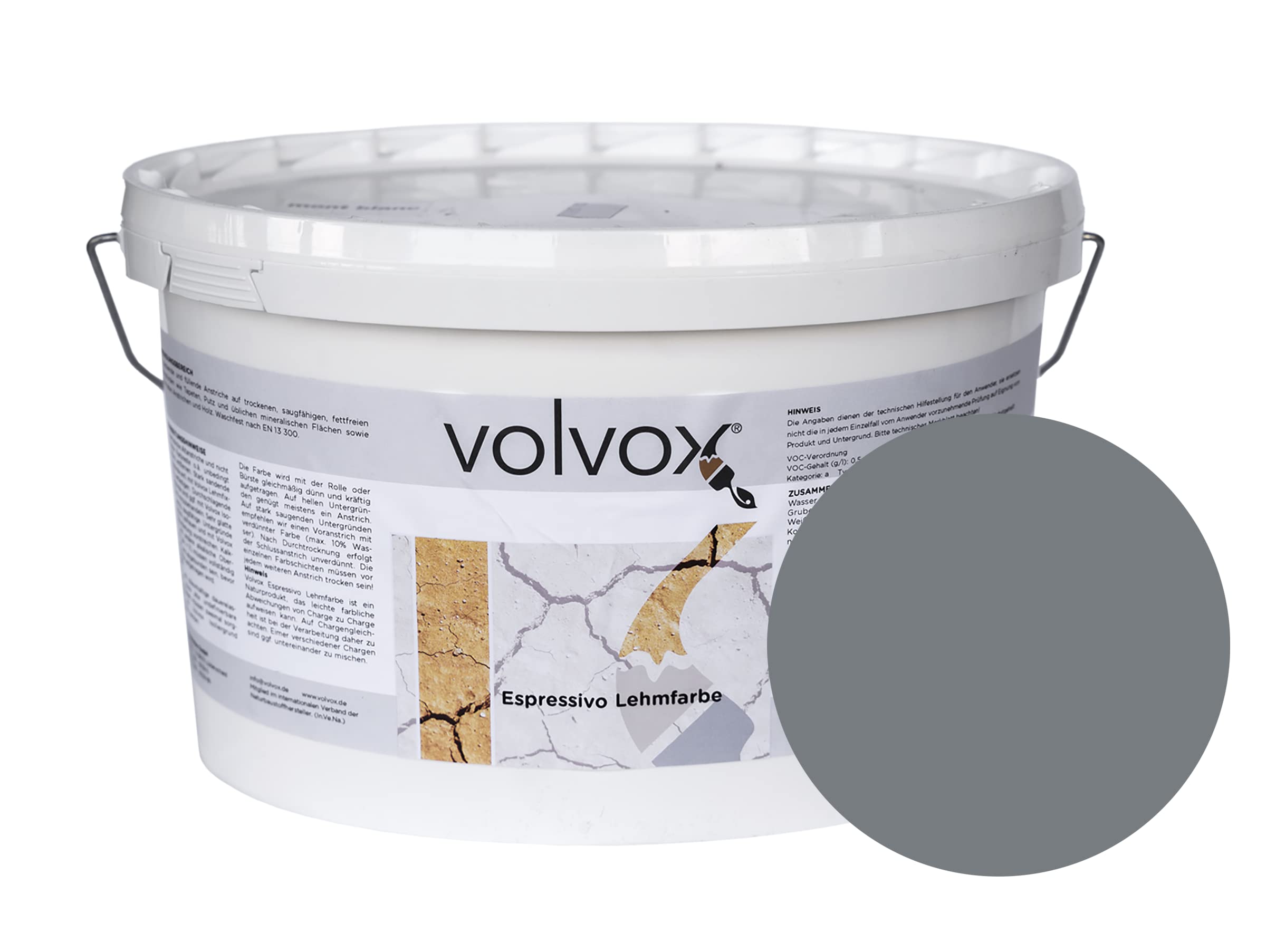Volvox Espressivo farba do drewna, oddychająca, matowa, wysoka siła krycia, możliwość prasowania, naturalny kolor, Stormy, 10 l