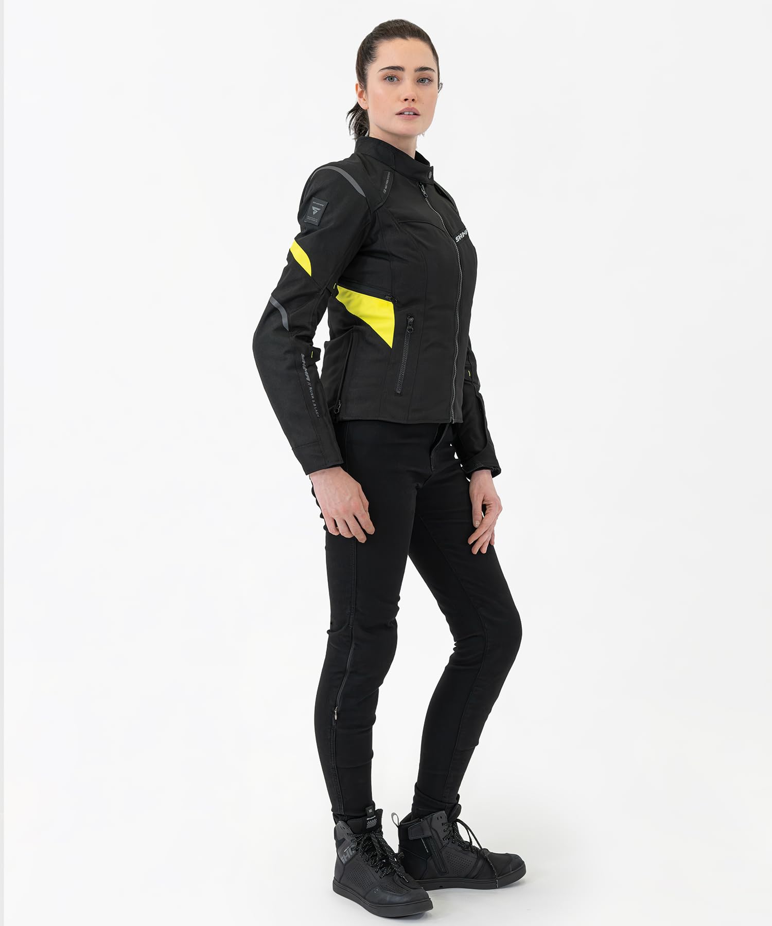 SHIMA RUSH Veste Moto Femme Homologué AIRFORCE Dorsale Blouson Armure Protecion Vestes Imperméable Textile Vetement Hiver Ete Touring Motos Aventure équipements (Femmes, Veste Regular, Rose, XL) | Ventilation optimisée