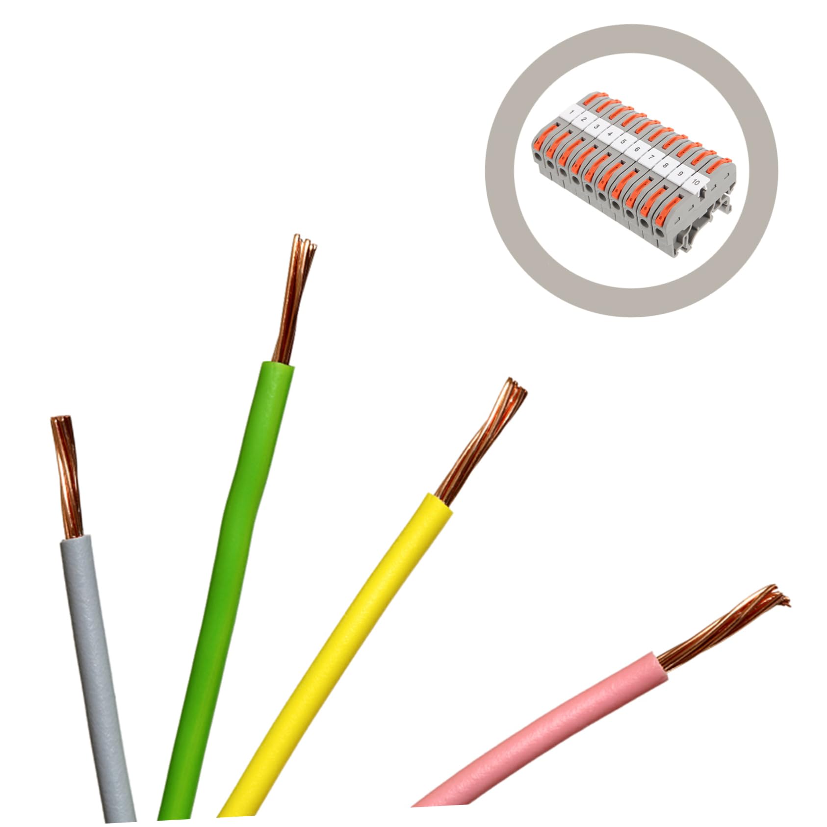 Gatuida 30sets Connettori Rapidi Per Cavi Elettrici Morsettiere Din Per Flessibili e Rigidi Facile Installazione e Utilizzo Armadi Di Distribuzione e Macchinari